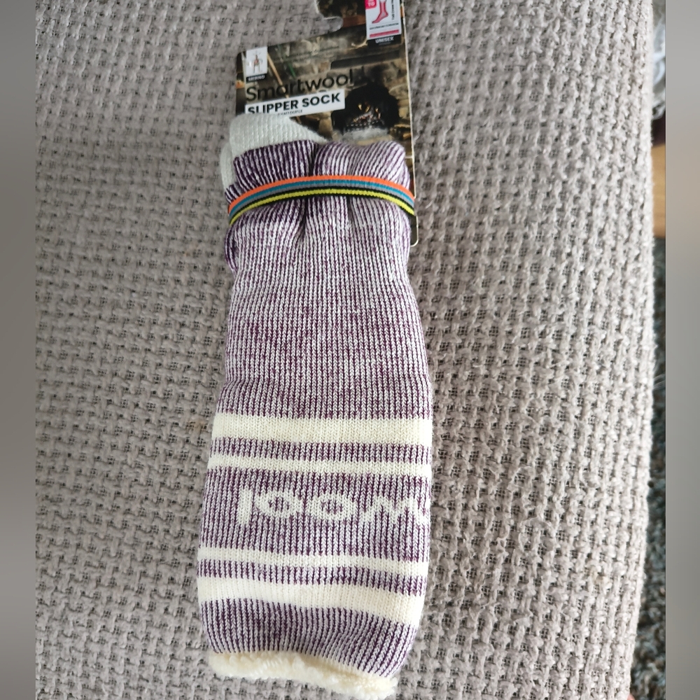 SmartWool Maximum Cushion Tall Crew Unisex Slipper Socks XL NWT with Grips